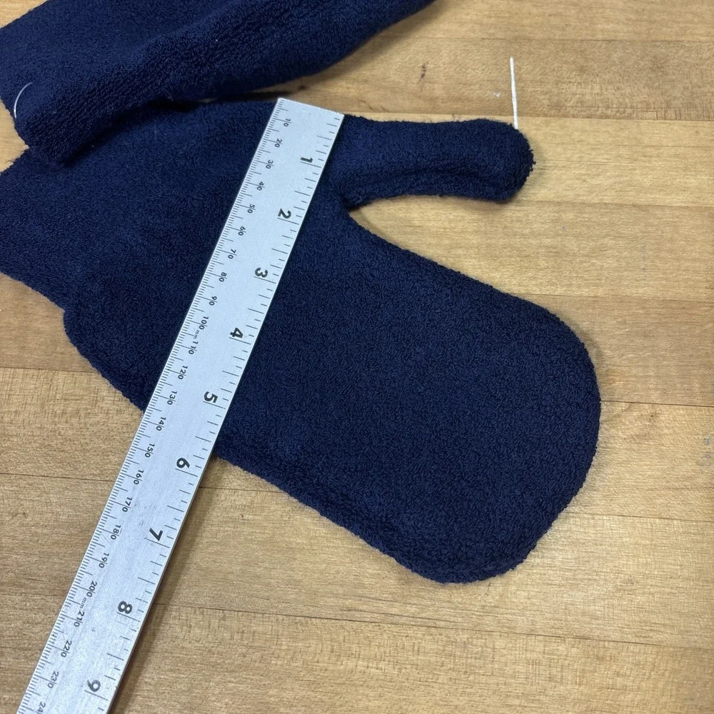 Vintage KU Jayhawks Fleece Mittens Men's One Size Blue Embroidered Winter